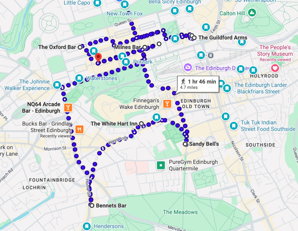 A different way to experience Edinburgh: through its pubs, its writers, and the stories in between. This literary pub crawl links nine historic spots across the city, each with its own connection to Scotland’s rich storytelling tradition. From Victorian haunts to places tied to Robert Burns and Ian Rankin, it’s an itinerary designed for those who’ve already seen the castle — and want something with a bit more character (and a good pint).